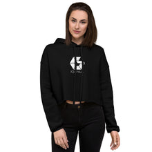 Load image into Gallery viewer, Crop Hoodie with White Logo