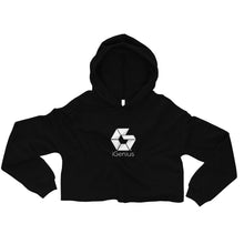 Load image into Gallery viewer, Crop Hoodie with White Logo