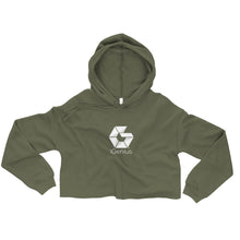 Load image into Gallery viewer, Crop Hoodie with White Logo