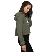 Load image into Gallery viewer, Crop Hoodie with White Logo