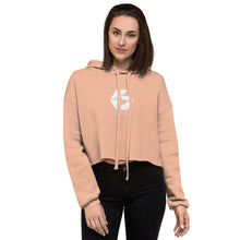 Load image into Gallery viewer, Crop Hoodie with White Logo