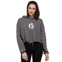 Load image into Gallery viewer, Crop Hoodie with White Logo