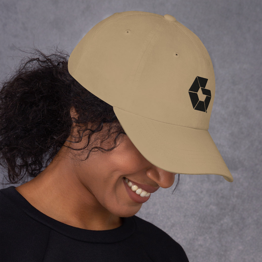 Dad Hat with Black Logo