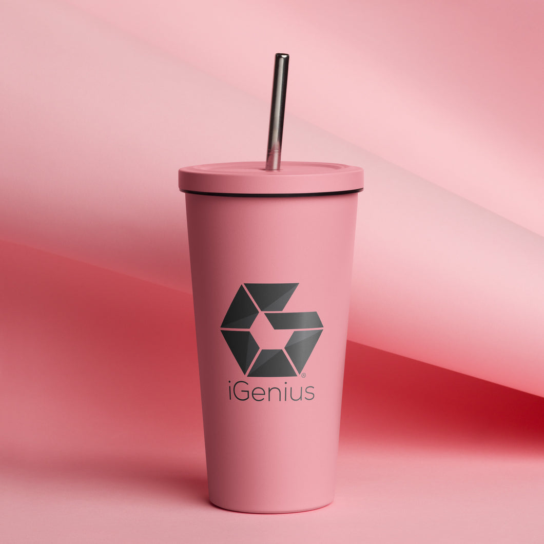 Insulated Tumbler with Straw