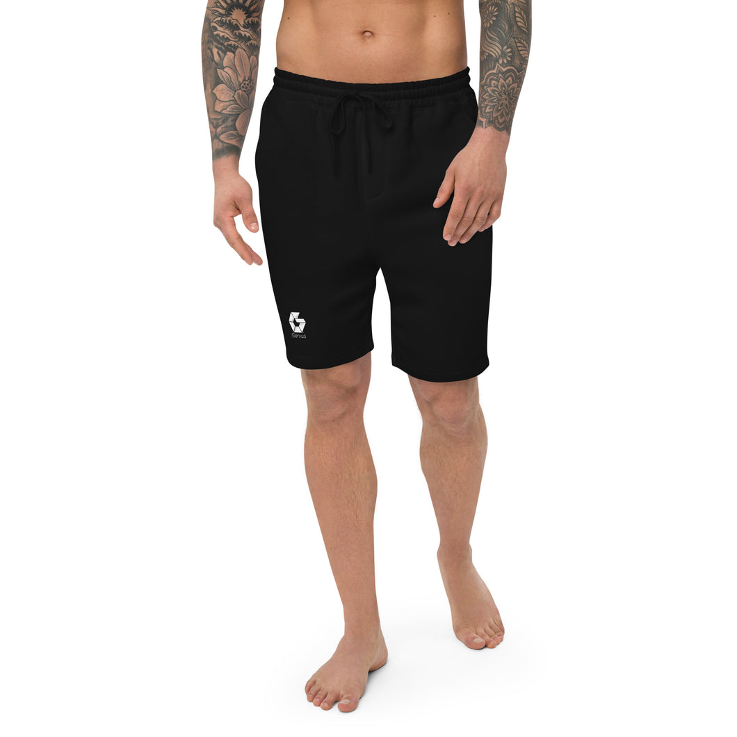 Men's Fleece Shorts with White Logo