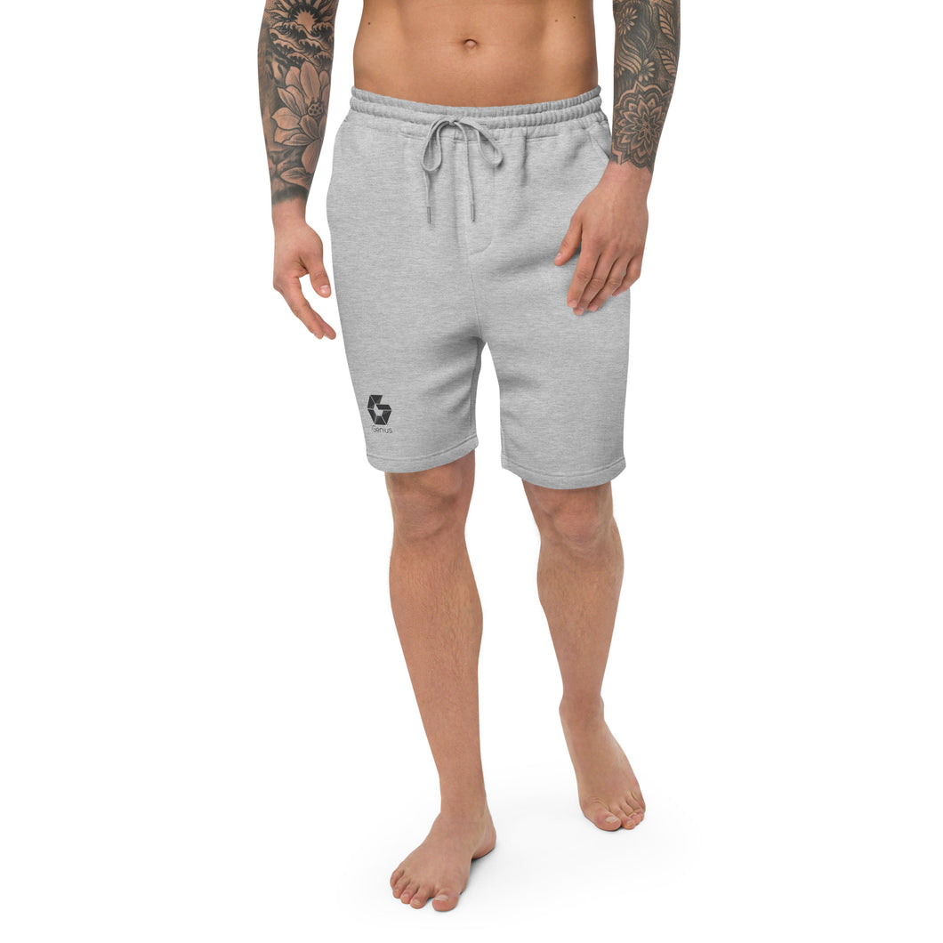 Men's Fleece Shorts with Black Logo