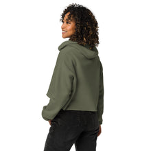 Load image into Gallery viewer, Crop Hoodie with Sage Green Logo
