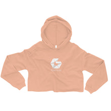 Load image into Gallery viewer, Crop Hoodie with White Logo
