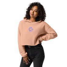 Load image into Gallery viewer, Crop Hoodie with Lavender Logo
